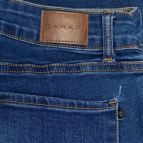 Tahari Mid Rise Chloe Fit Solution Stretch Skinny Denim Jeans Faded Medium Wash - Picture 13 of 16